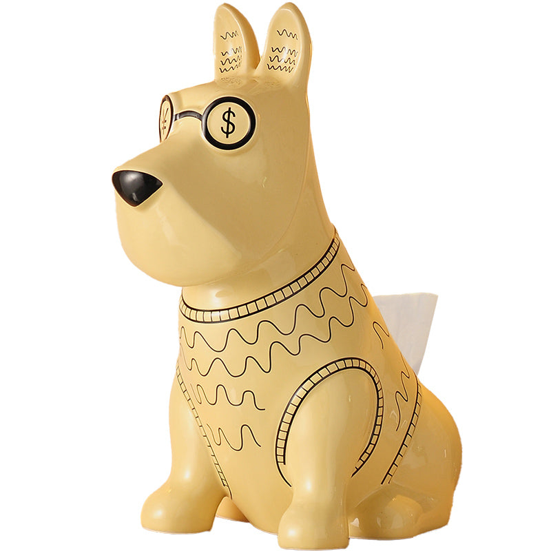 Ceramic Dog Tissue Box