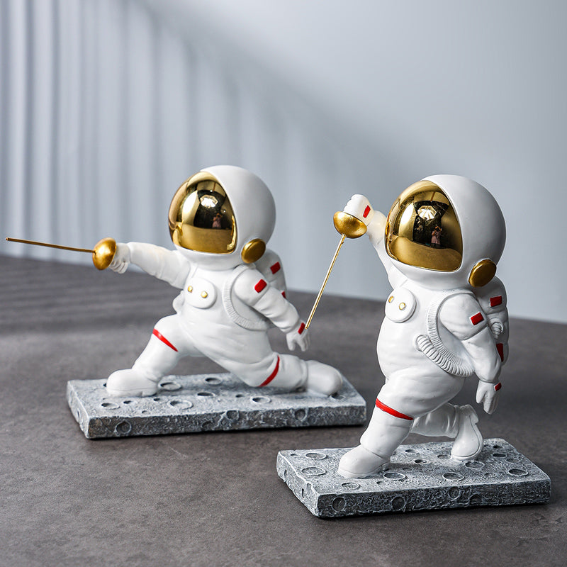 Creative Fencing Astronaut Figurine