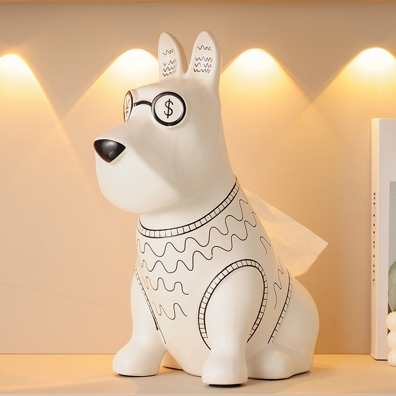 Ceramic Dog Tissue Box