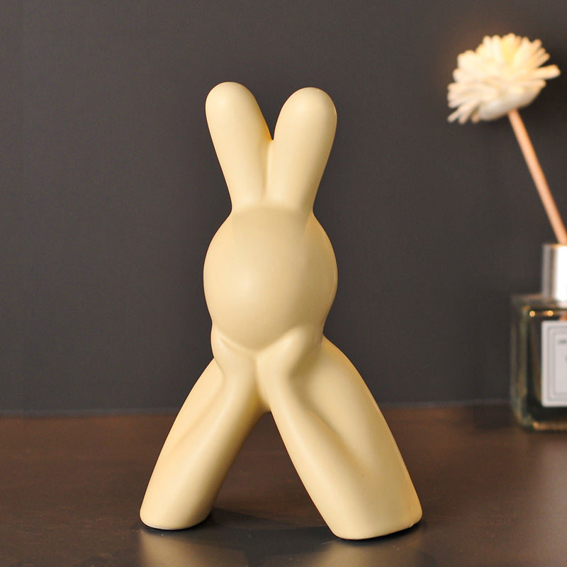 Ceramic Rabbit Family Figurines