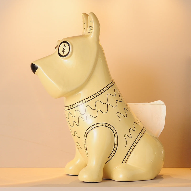 Ceramic Dog Tissue Box