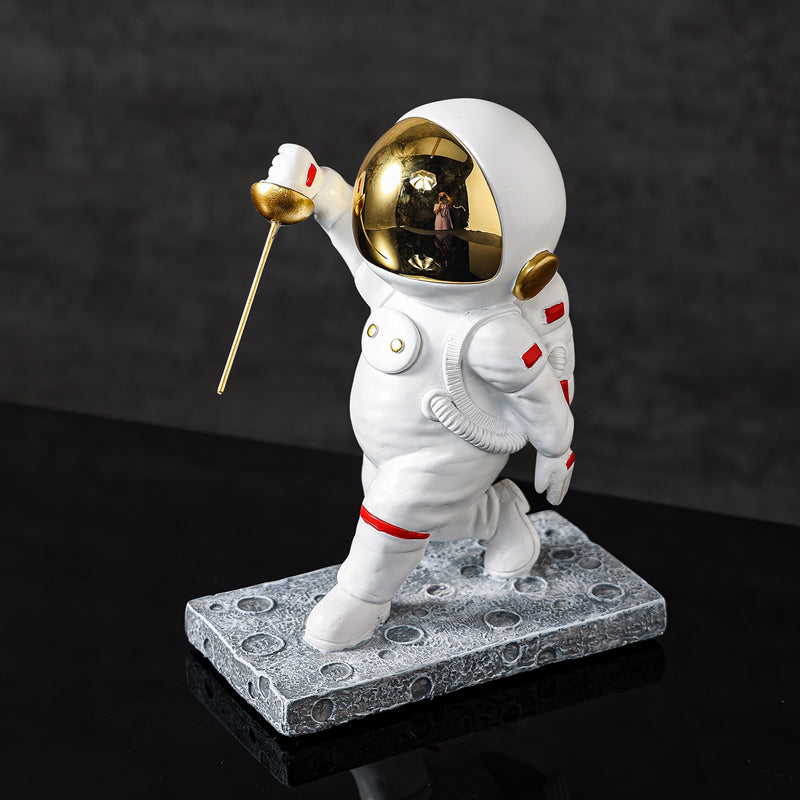 Creative Fencing Astronaut Figurine