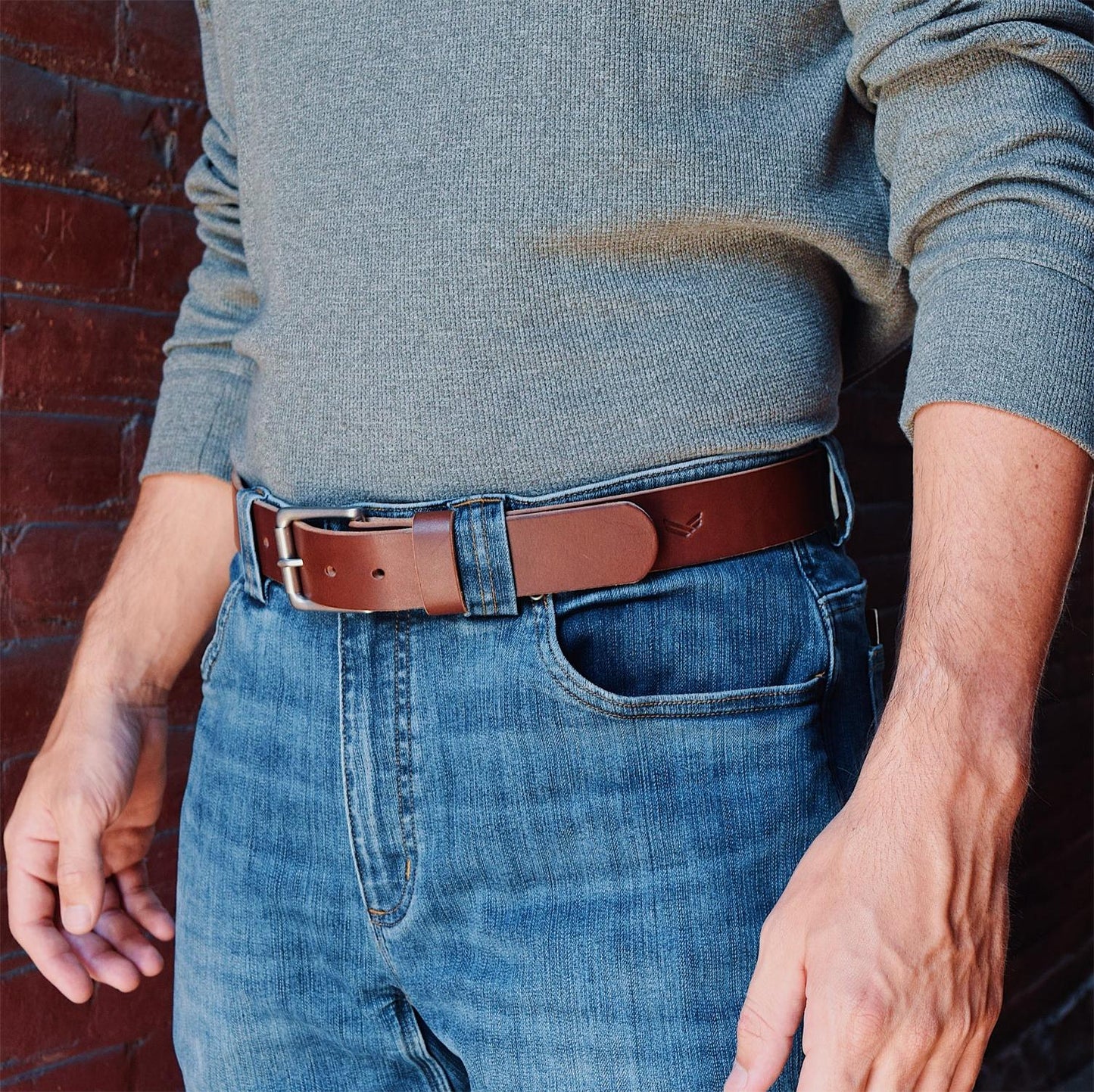 (🔥Last Day Sale Only $31.98) - Handmade full-grain leather belt