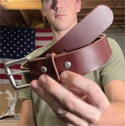 (🔥Last Day Sale Only $31.98) - Handmade full-grain leather belt