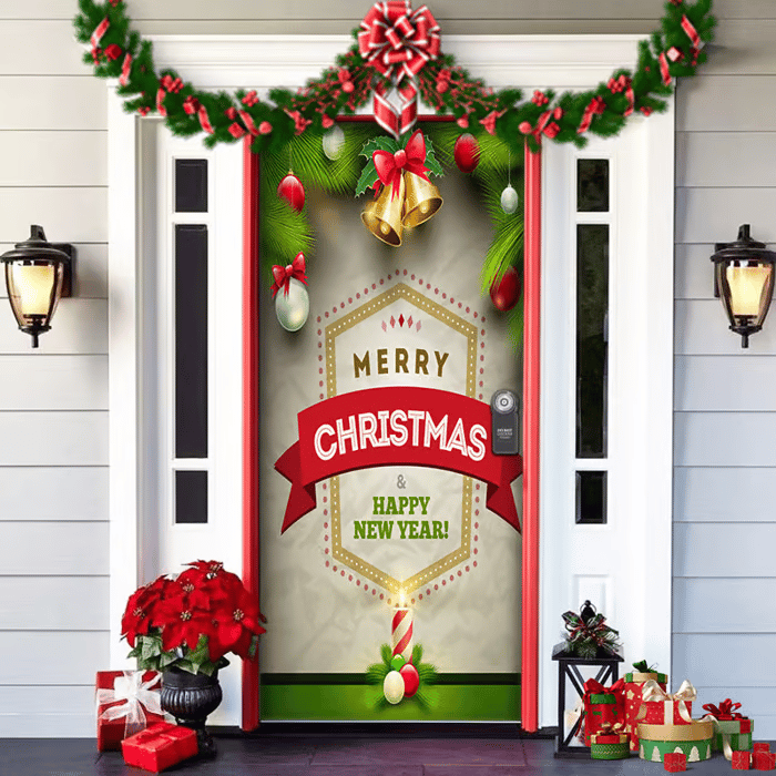 ๐2025 Christmas and Halloween front door decoration