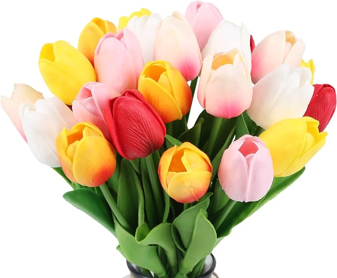 ✨This Week's Special Price $24.99💥UV Resistant Lifelike Artificial Tulips Flowers💐