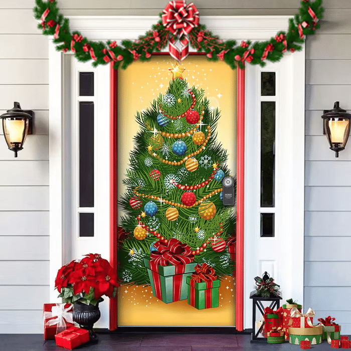 ๐2025 Christmas and Halloween front door decoration