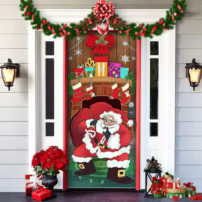 ๐2025 Christmas and Halloween front door decoration