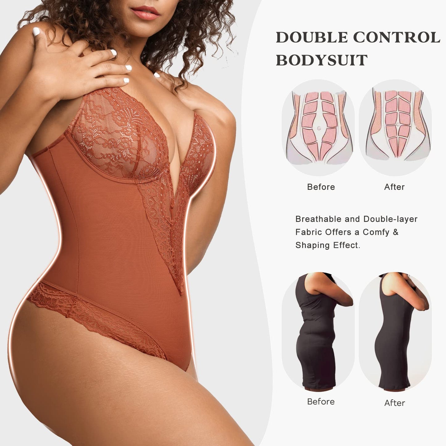 Deep-V Neck Lace Thong Bodysuit - Buy two and get free shipping!