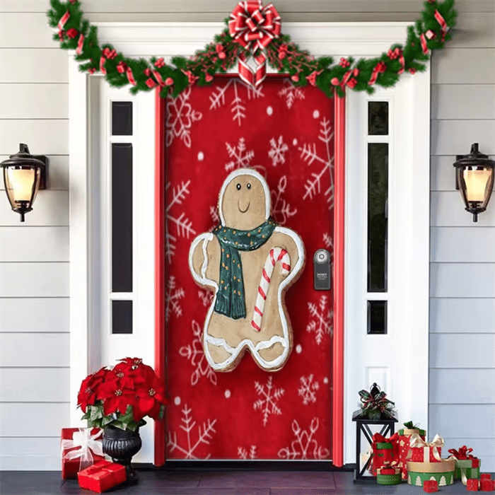 ๐2025 Christmas and Halloween front door decoration