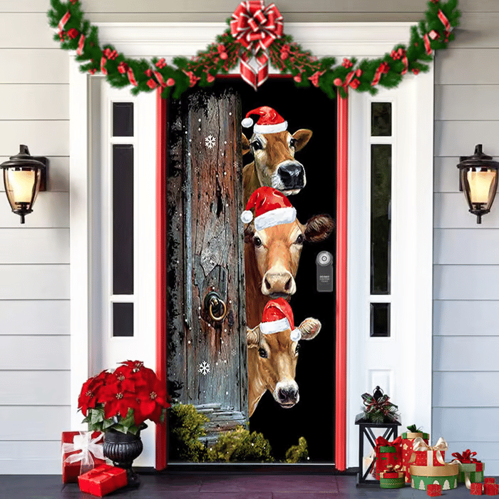 ๐2025 Christmas and Halloween front door decoration