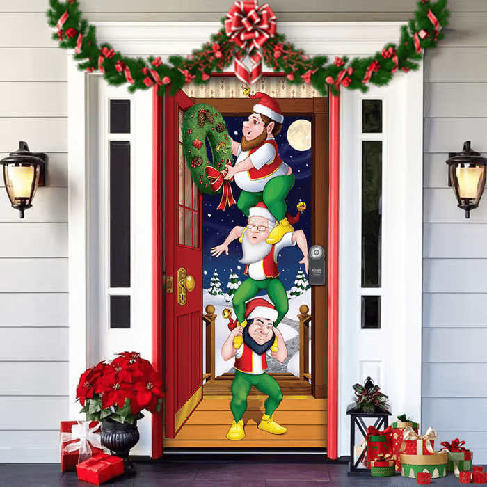 ๐2025 Christmas and Halloween front door decoration