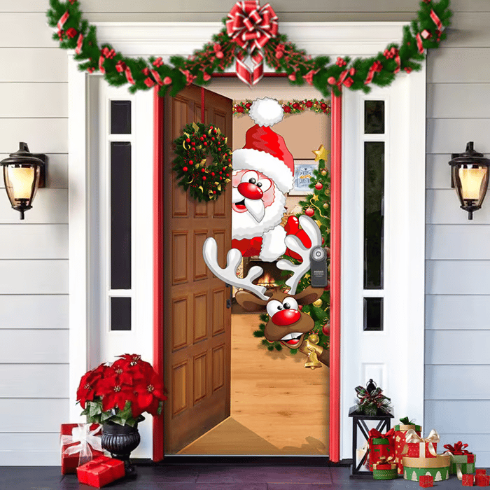 ๐2025 Christmas and Halloween front door decoration