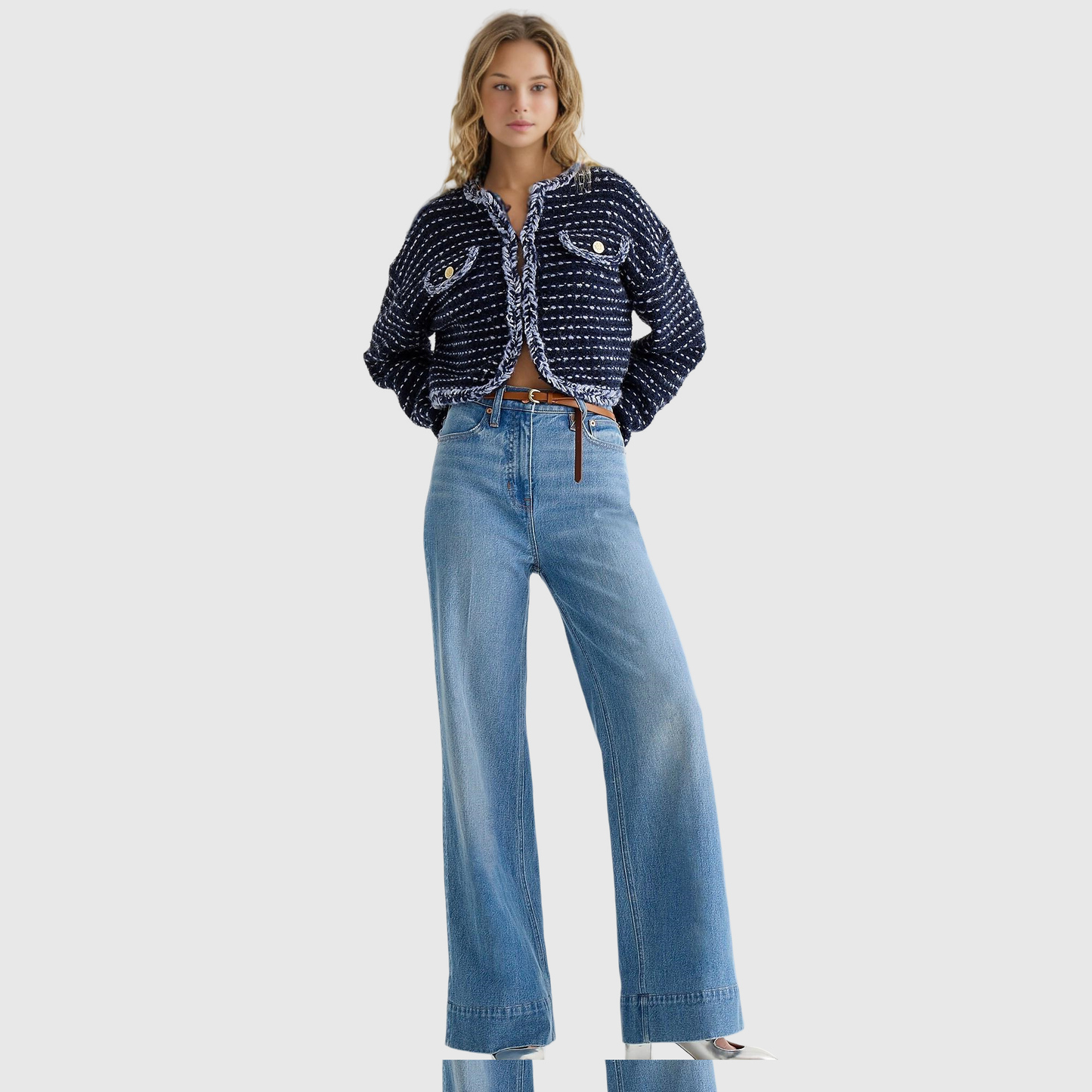 Tall Wide Leg Denim Trouser (Buy 2 Free Shipping)