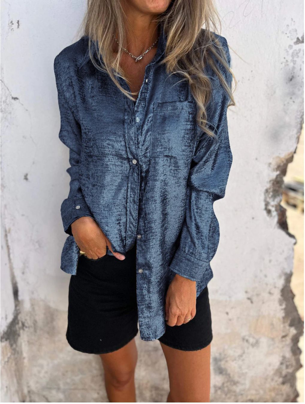 Casual Suede Fashion Lapel ShirtšBuy 2 Free Shipping
