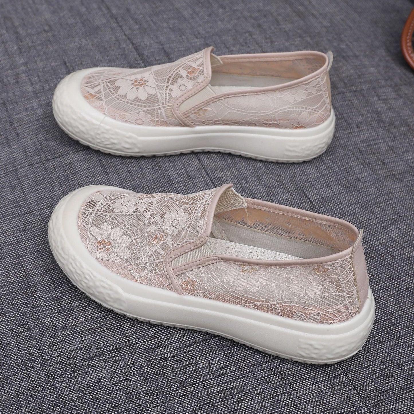 Women's New Style Hollow Mesh Breathable Platform Shoes Thick Sole Casual Shoes