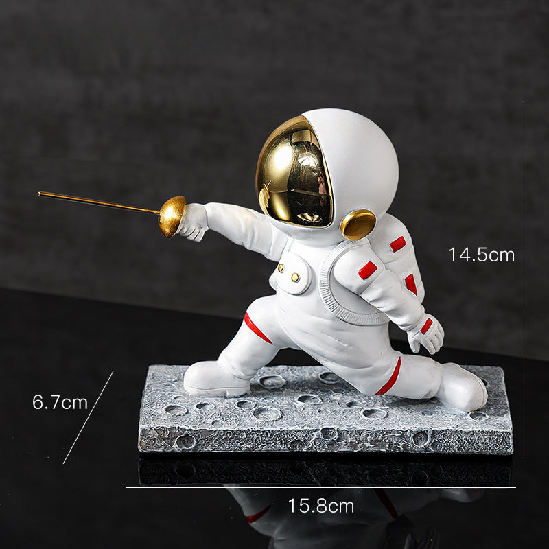 Creative Fencing Astronaut Figurine