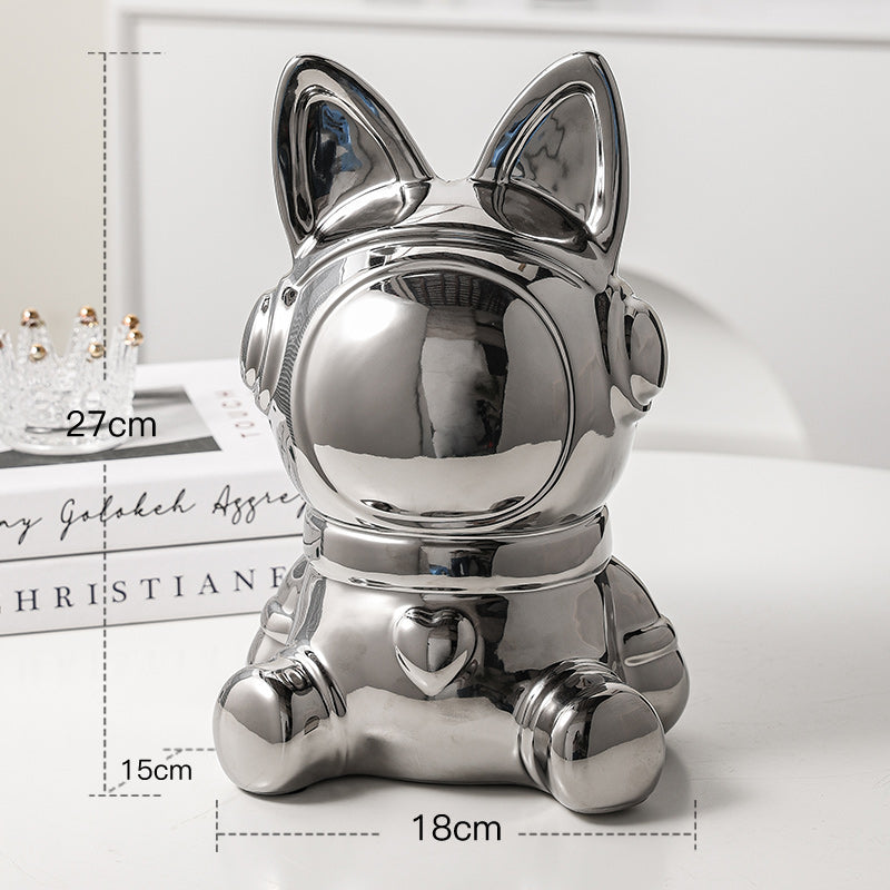 Space Rabbit Ceramic Tissue Box