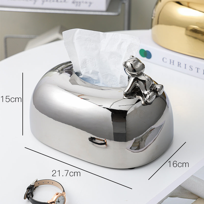 Modern Light-Luxury Bear Tissue Box