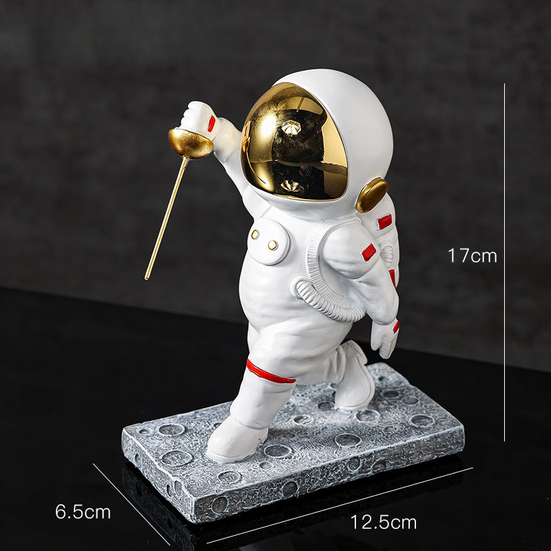 Creative Fencing Astronaut Figurine