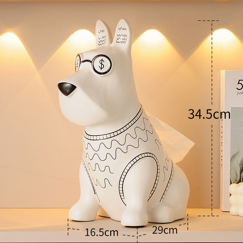 Ceramic Dog Tissue Box
