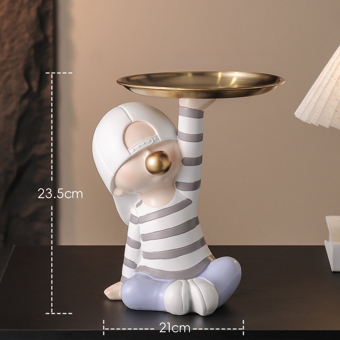 Modern Bubble-Blowing Figurine
