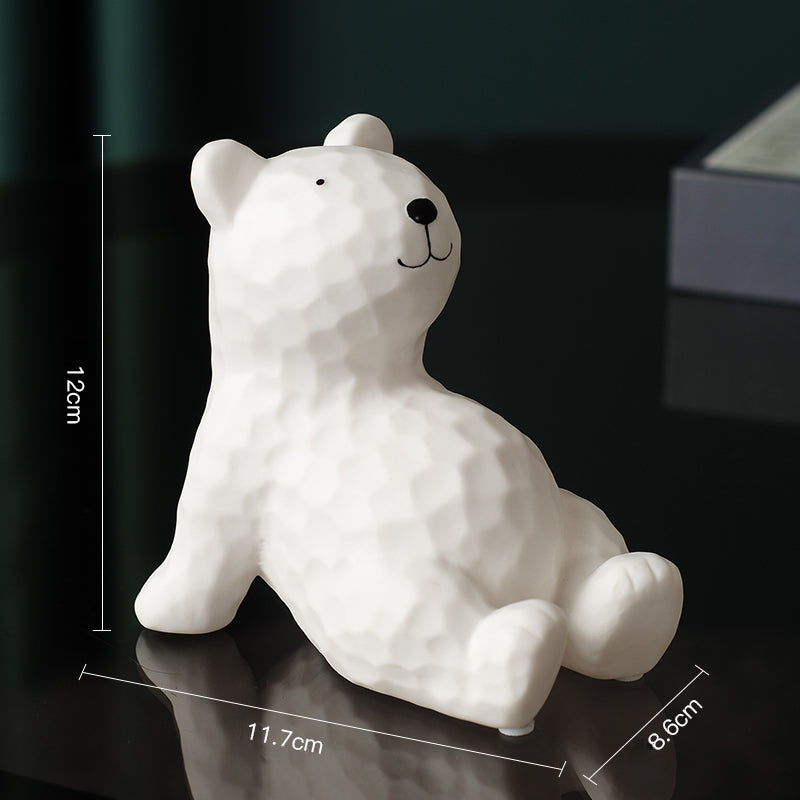 Modern Ceramic Bear Figurine