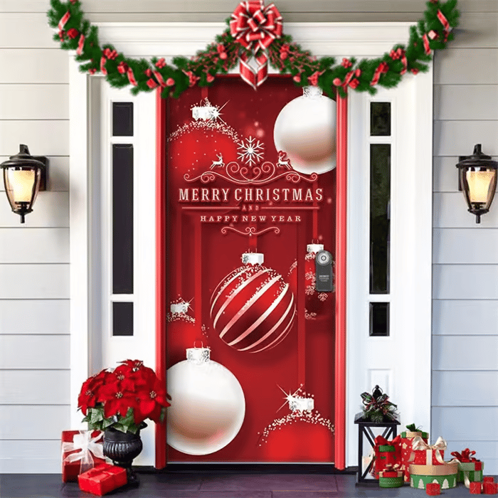 ๐2025 Christmas and Halloween front door decoration