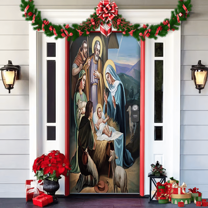 ๐2025 Christmas and Halloween front door decoration