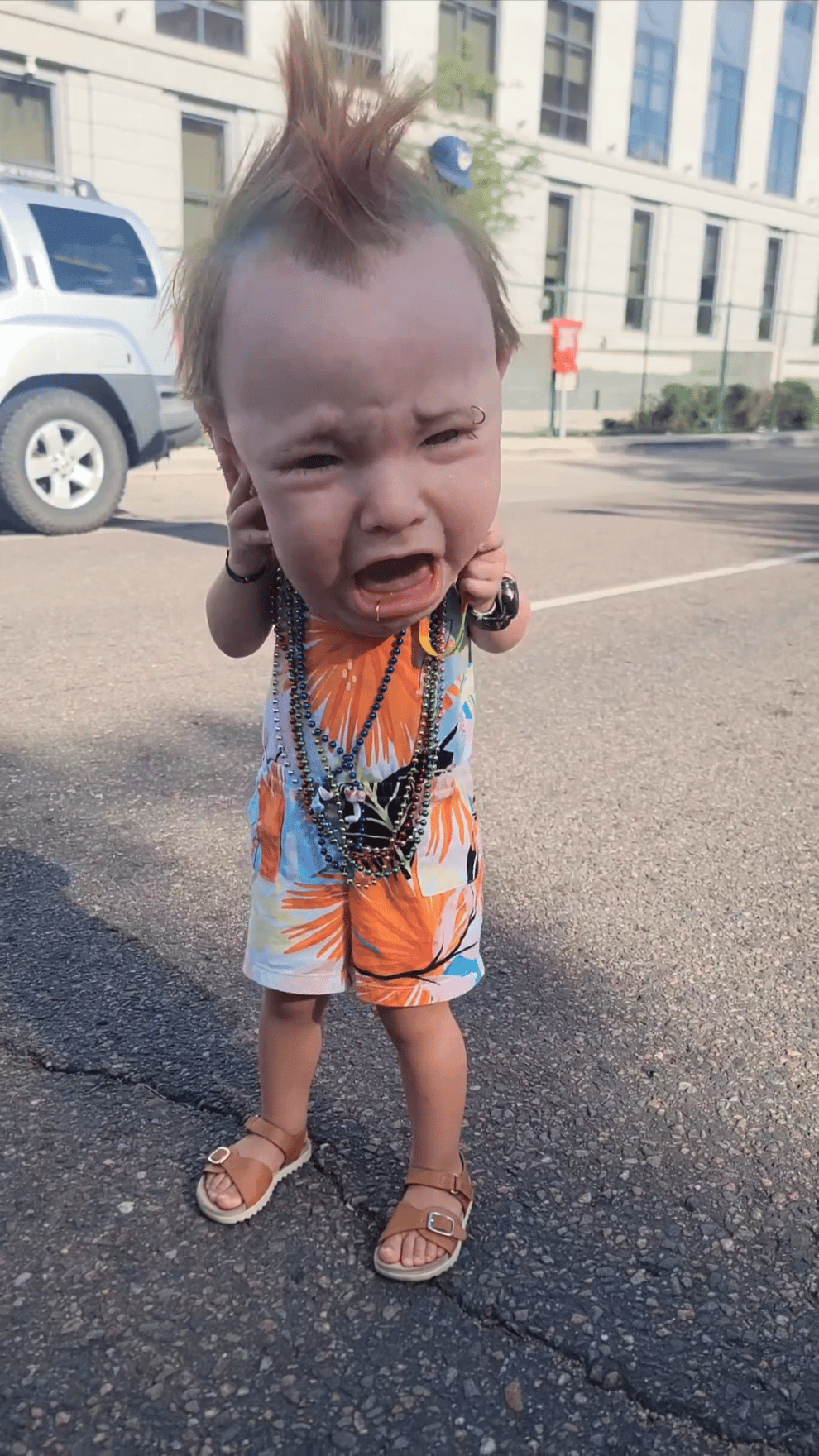 🎃Halloween Hot Sale - Crying Punk Baby Funny Latex Head Masks