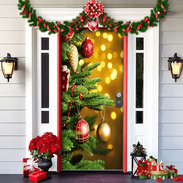 ๐2025 Christmas and Halloween front door decoration