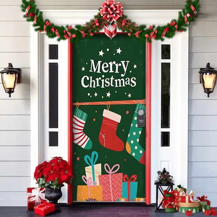 ๐2025 Christmas and Halloween front door decoration