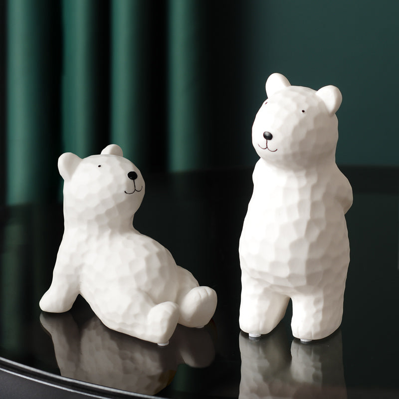 Modern Ceramic Bear Figurine