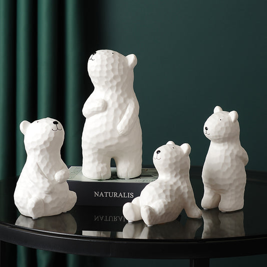 Modern Ceramic Bear Figurine