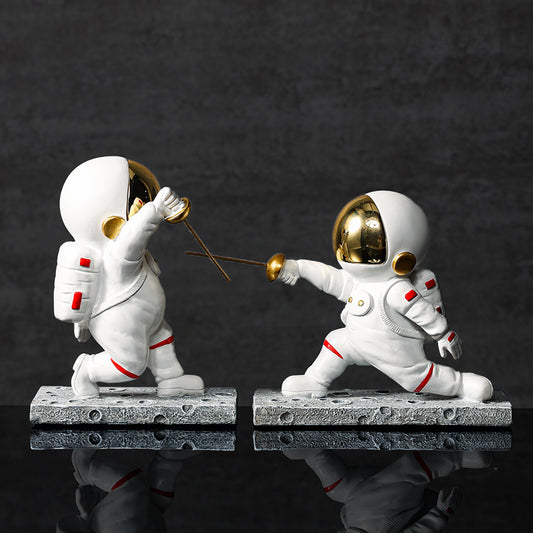 Creative Fencing Astronaut Figurine