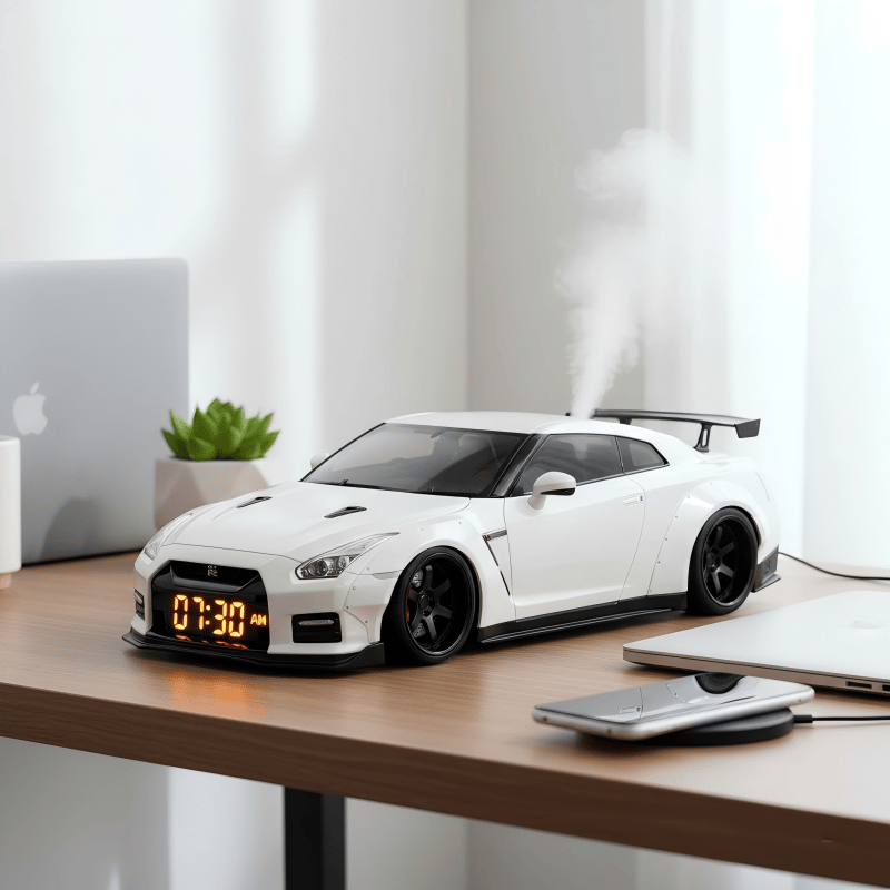 Hypercar Alarm Clock Realistic Engine & Light Effects