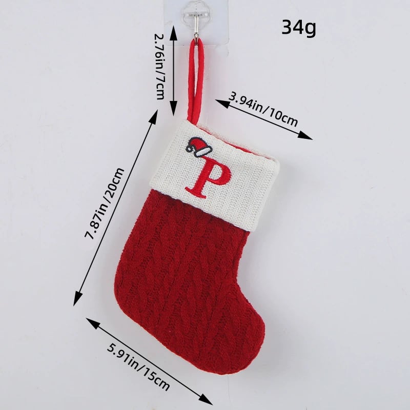 🎅Christmas Sale 49% OFF-🧦Personalized letter knitted Christmas stocking fireplace ornament