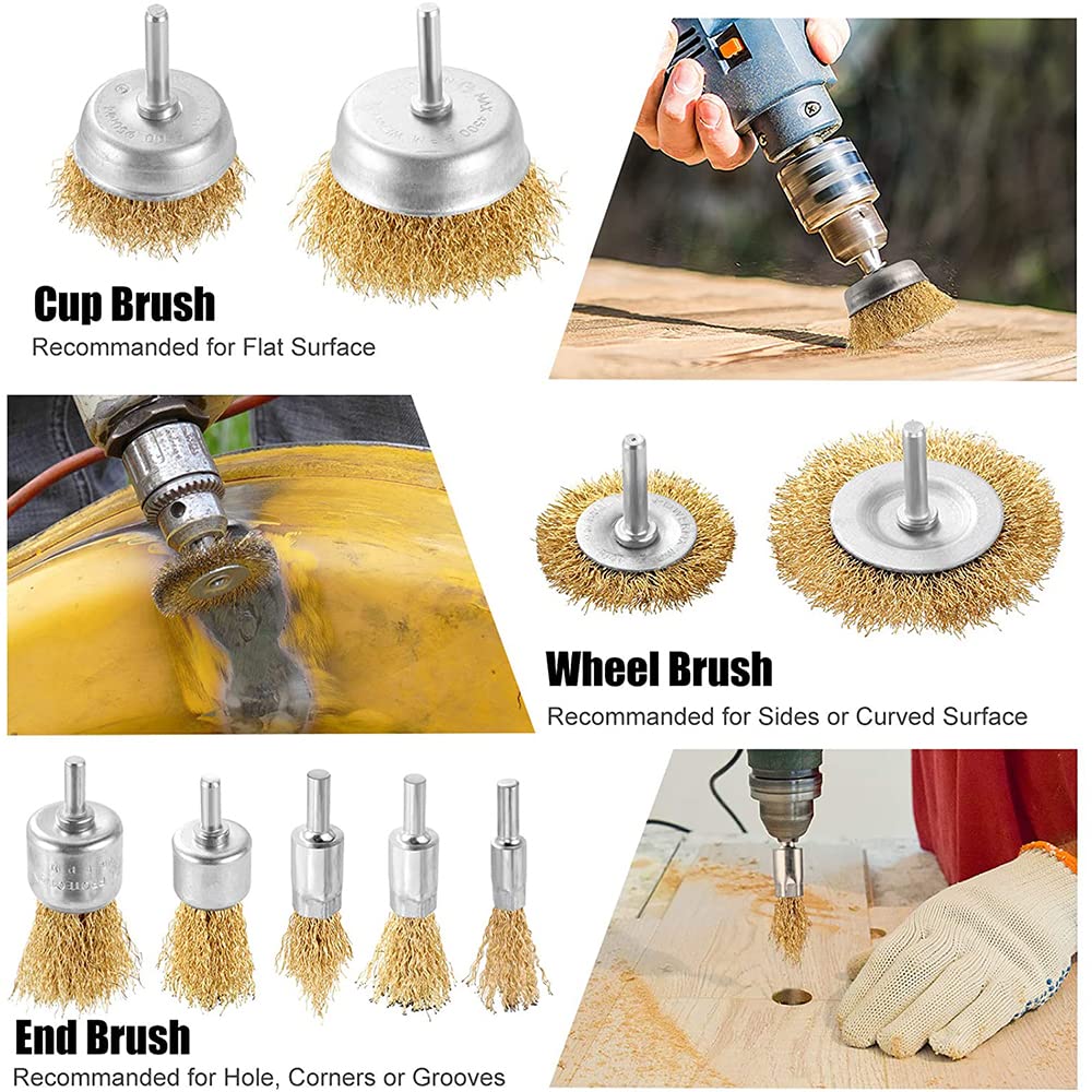 6MM Handle Steel Wire Wheel Rust Removal and Polishing Brush