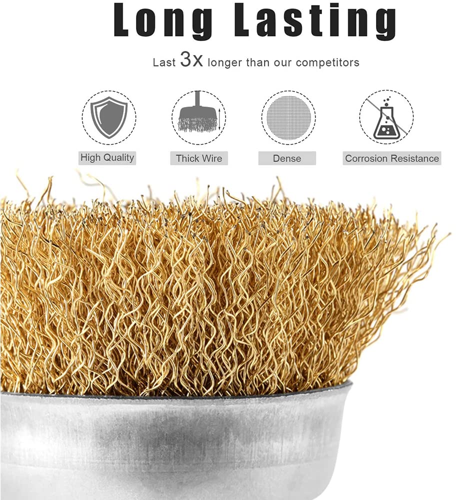 6MM Handle Steel Wire Wheel Rust Removal and Polishing Brush
