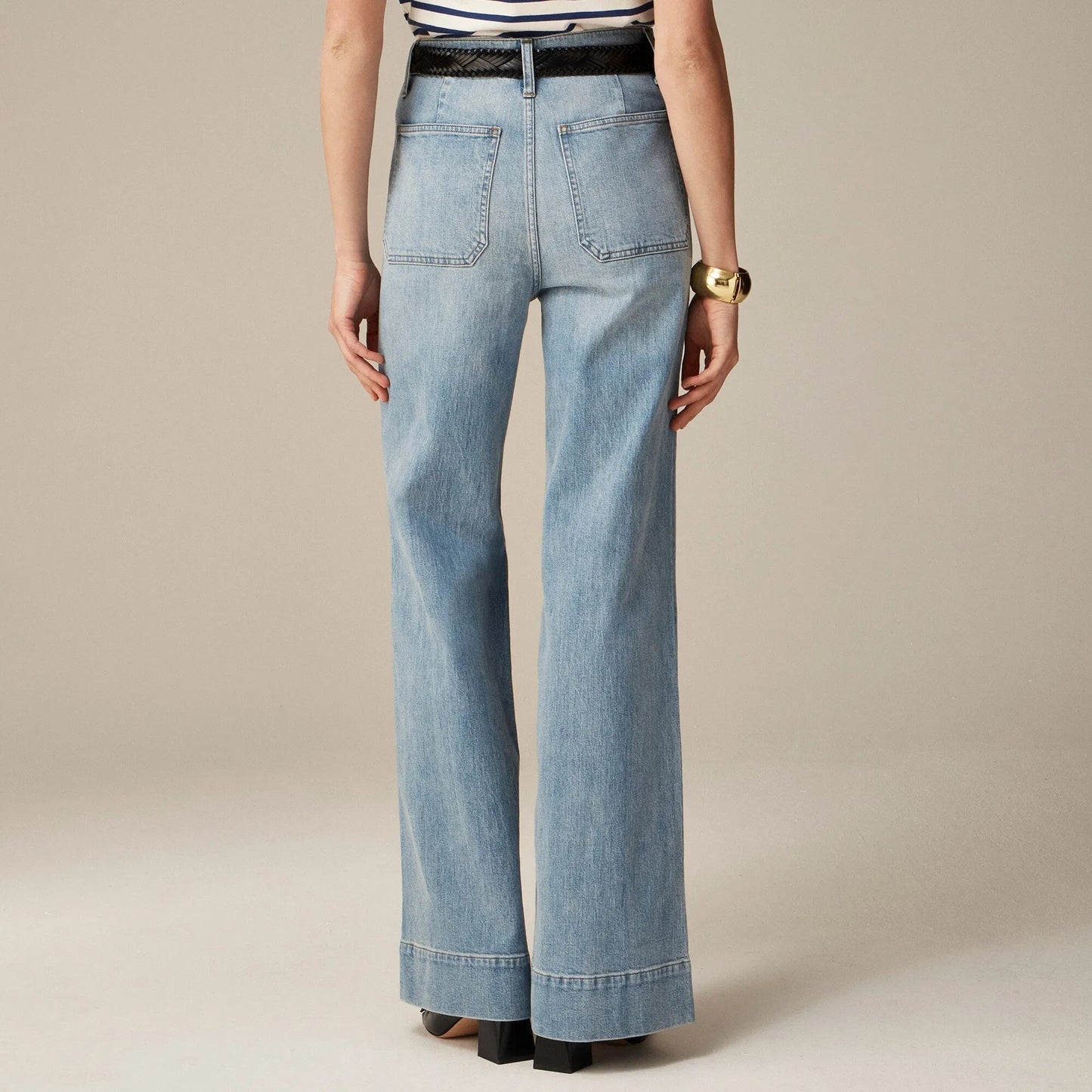 Tummy Control Sailor Wide Leg Jeans