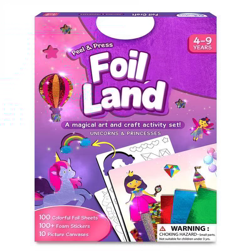 🏆Flash Sale⚡ 50K+ SOLD!💥Foil Art & Craft Activity 🤲💓No Mess Art Kit