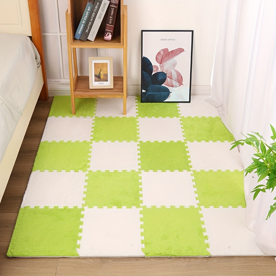 Spliced suede carpet