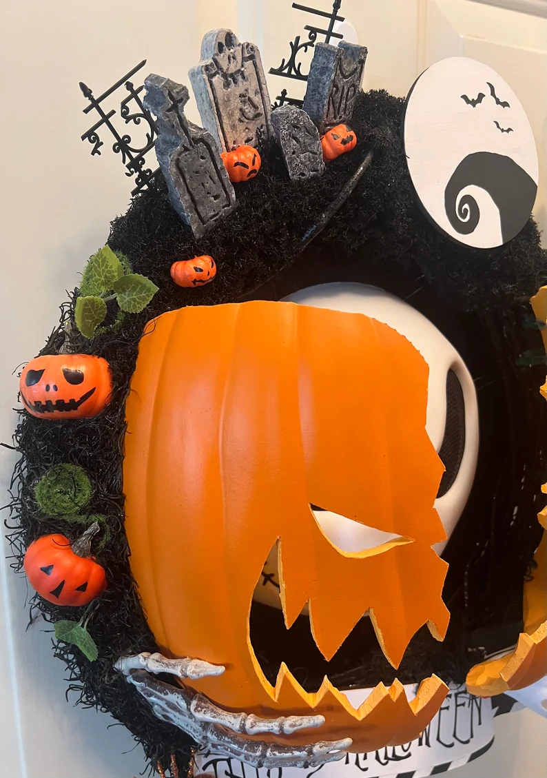 🎃Early Halloween Sale 💀Scary spooky pumpkin wreath🔥Buy 2 Get Extra 10% OFF & FREE SHIPPING