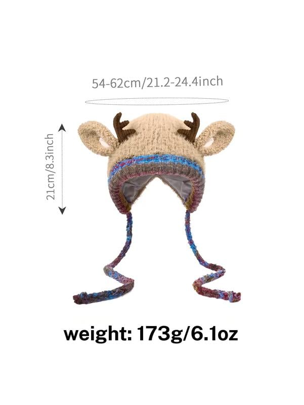 🎄🦌Handmade Knitted Christmas Antler 2-in-1 (Hat/Handbag)🧶