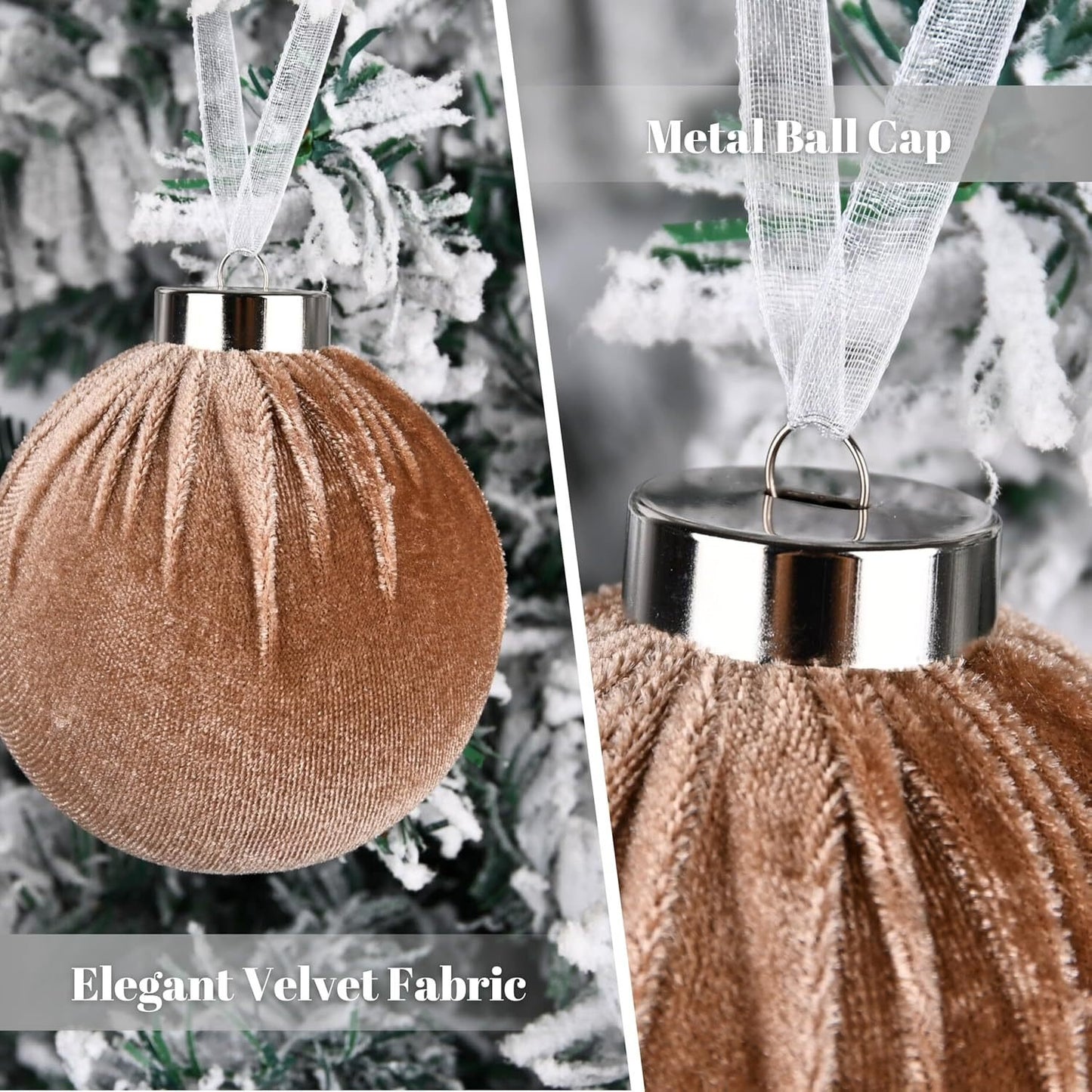 🎄15pcs Christmas Tree Ornaments Velvet Balls🎁