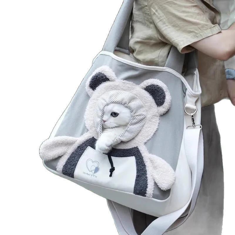 🐾Cute Bear Pet Carrier Bag With Head-Out Design