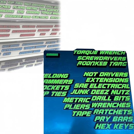🎉🎉23 Pack of Magnetic Toolbox Labels🔩
