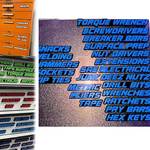 🎉🎉23 Pack of Magnetic Toolbox Labels🔩