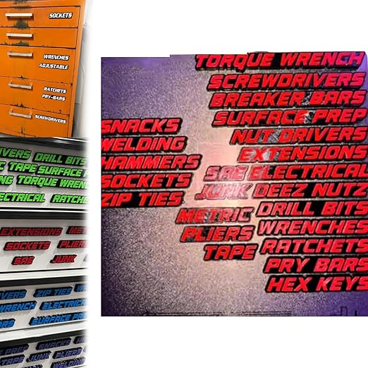 🎉🎉23 Pack of Magnetic Toolbox Labels🔩