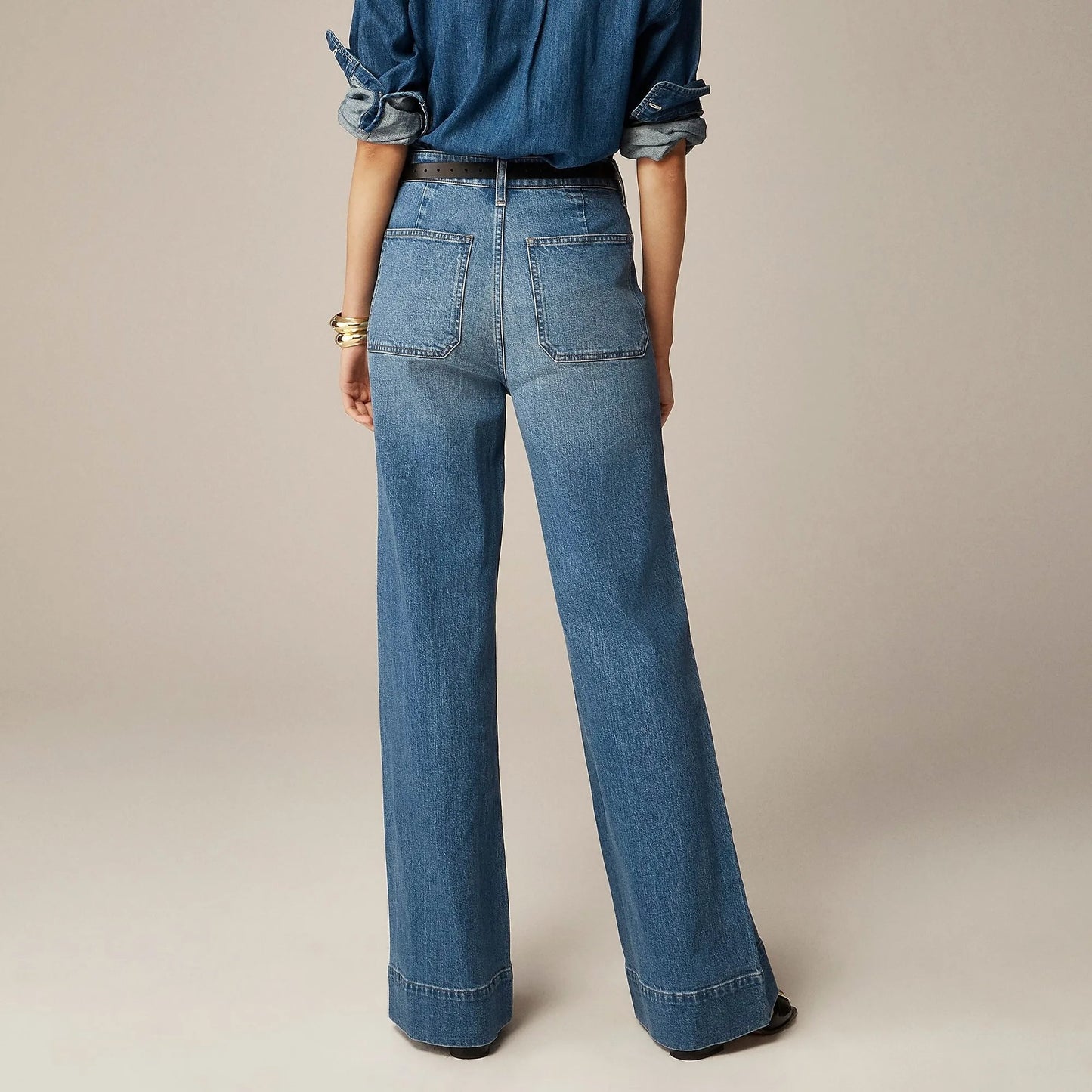 Tummy Control Sailor Wide Leg Jeans
